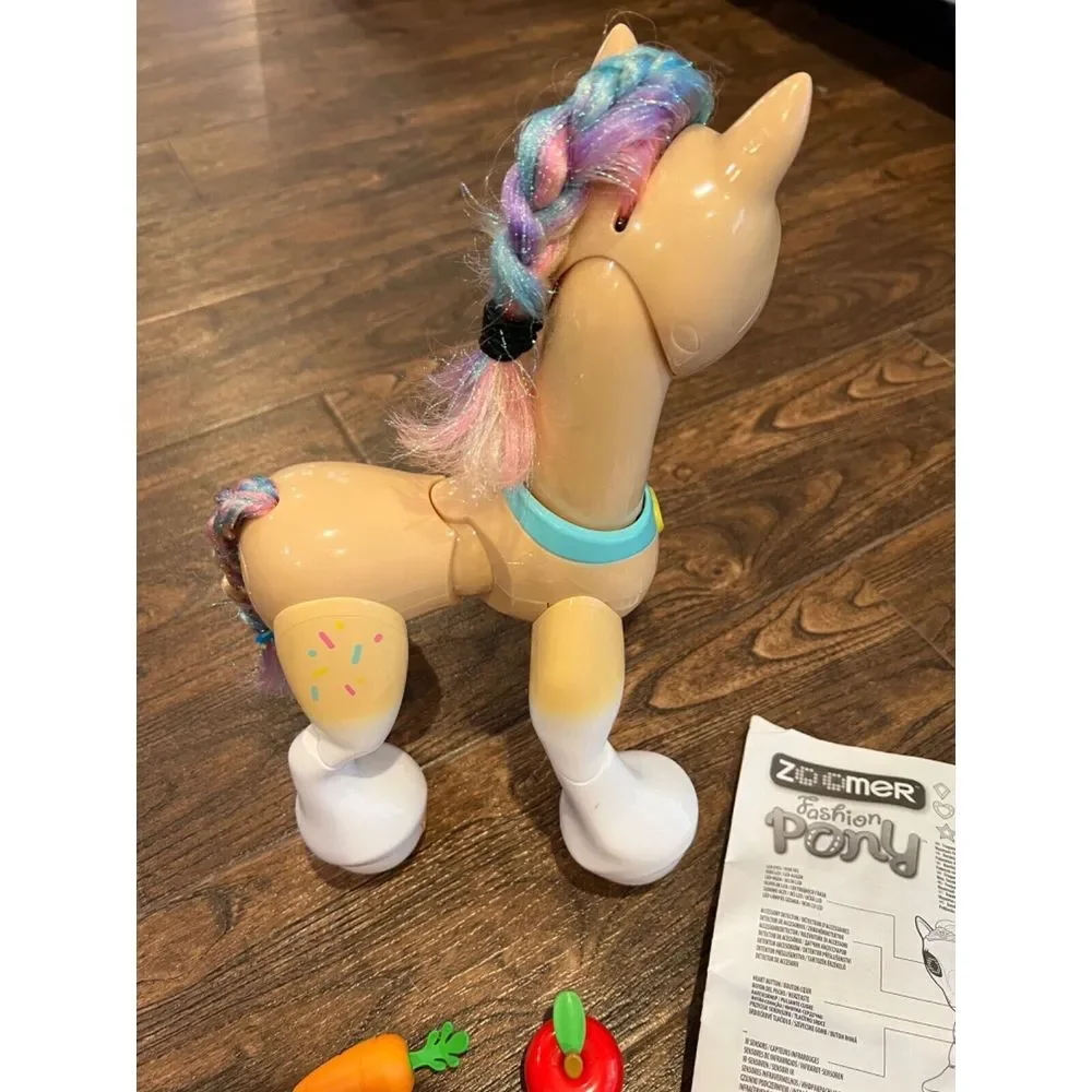 Zoomer Show Pony Lights Sounds Interactive Movement Rainbow Mane Toy Spin Master